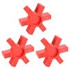 sourcing map 3pcs L150 Jaw Coupling Insert, Urethane Flexible Solid Type Jaw Coupling Center Insert for l Jaw Coupling L-Jaw Coupler Set, Red
