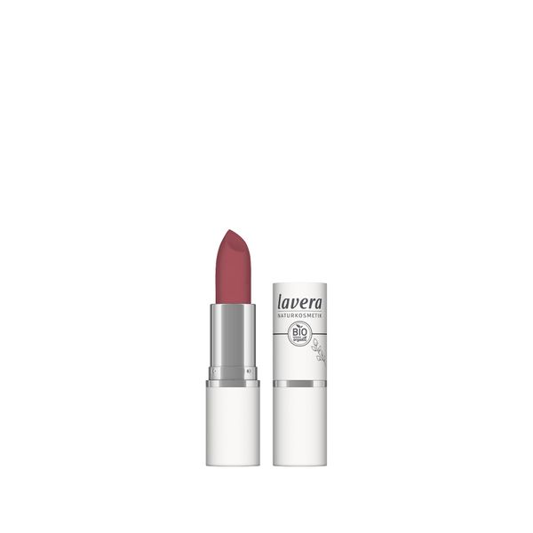 lavera Velvet Matt Lipstick - Pink Coral 05 - natural cosmetics - Comfortable wear, no drying out the lips - Gluten free - Longlasting - Organic blossom butter & Organic sunflower oil - 4,5g