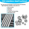 150pcs #10-24 Hex Nuts, 304(A2-70) Stainless Steel Hardware Nuts, SAE Hex Machine Screw Nuts