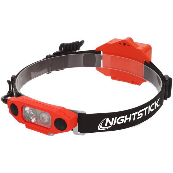 Nightstick XPP-5462RX X-Series Intrinsically Safe Low-Profile Dual-Light Headlamp, Red