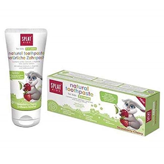 #MC SPLAT Kids 2-6YRS Cherry-Wild Strawberry Toothpaste 50ML-Total Protection Against Tooth Decay and Intense strengthening of Tooth Enamel and Gum Care