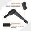 uxcell 2Pcs M12 x 32mm Adjustable Knobs Handle Male Thread Push Button Ratchet Quick Release Locking Rotating Bolt for Lathe Machinery, Black