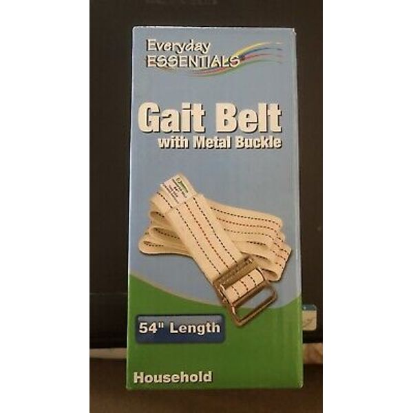 Medical Gait Belt with Metal Buckle, 54 Inch