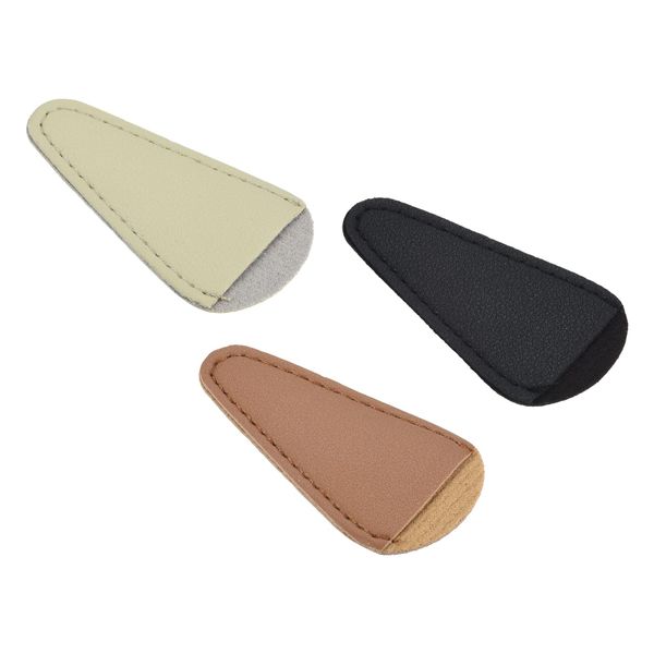 PATIKIL 2.9"x1.5" PU Leather Scissors Sheath, 3 Pack Scissors Cover Protector Portable Collect Bags for Eyebrow Trimming Beauty Tool Protection, 3 Colors