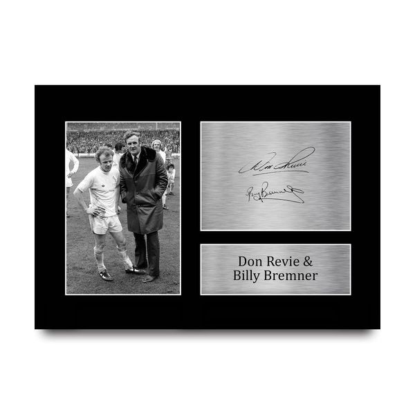 HWC Trading A4 Don Revie Billy Bremner Leeds Utd Gifts Printed Signed Autograph Picture for Fans and Supporters - A4