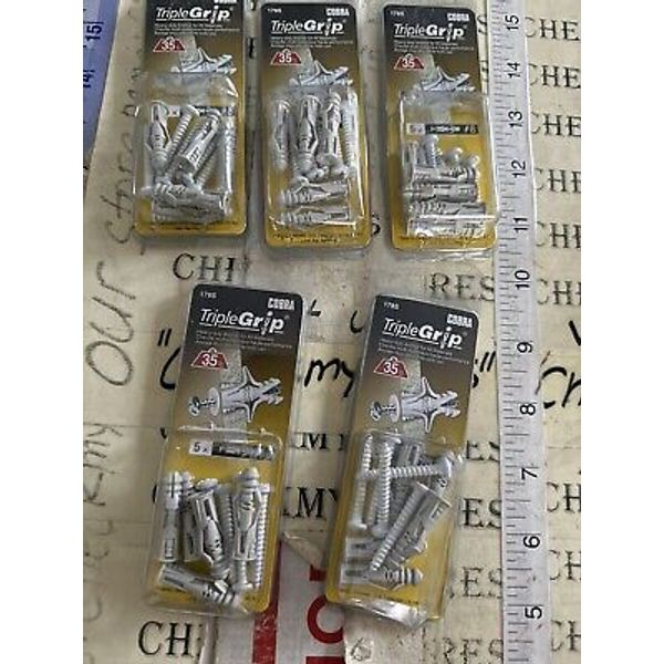 5X 5PK Cobra 178S Triple-Grip #8 Heavy Duty Anchor 35lbs,