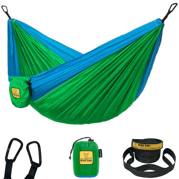 Wise Owl Outfitters Kids Hammock - Small Camping Hammock, Kids Camping Gear w/Tree Straps and Carabiners for Indoor/Outdoor Use