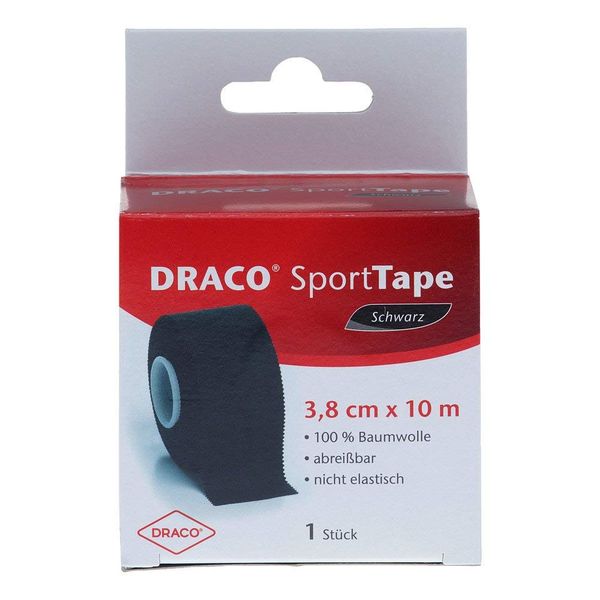 Dracotape Bandage 3.8 cm x 10 m Black Pack of 1