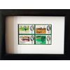 Geography genuine mint framed postage stamps issued in 1964