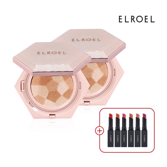 [LOEL (cosmetics)] [LOEL] NEW Blending Compact Cushion (Basic) 1+1 + Velvet Lip