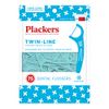 PLACKERS Dental Flossers, Twin-Line Advanced Cleaning, Mint Flavor 75 ea (Pack of 7)