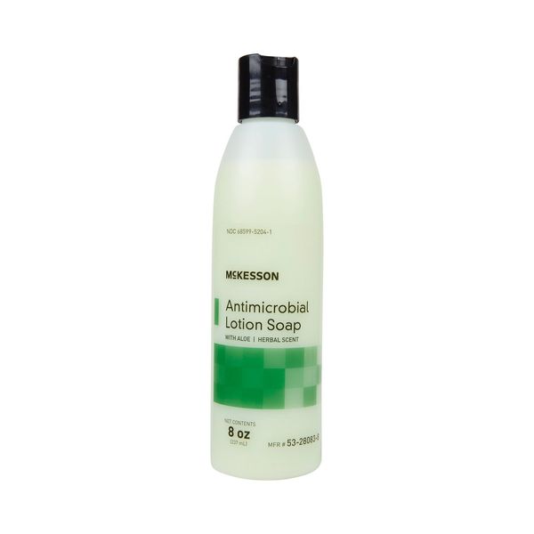 McKesson Lotion Antimicrobial Soap Bottle Herbal Scent 8 oz. 53-28083-8 1 Ct