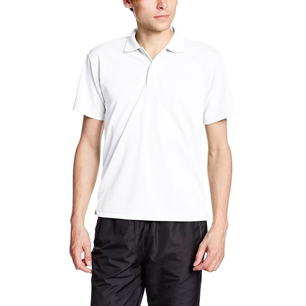 Glimmer 00302-ADP Short Sleeve 4.4 oz Dry Polo Shirt (UV Protection) - whites