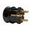 Kopp Earthing contact angle plug, 1 piece, black, 178505000