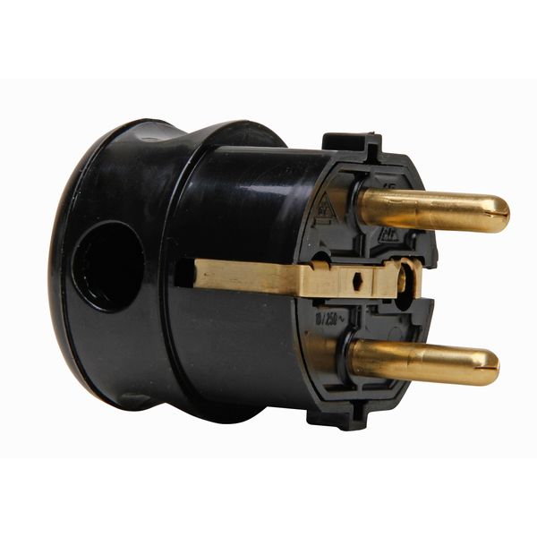 Kopp Earthing contact angle plug, 1 piece, black, 178505000