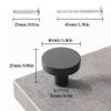 WAenZeeNH 4 Pcs Kitchen Cabinet Knobs 30mm Round Cabinet Knobs Round Flat Black Cabinet Knobs Matte Black Drawer Knobs with Mounting Screws for Cupboard Closet Drawer Door