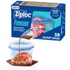 Ziploc Freezer Bags Value Pack, Quart Size, 38 ct