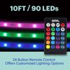 10FT Led Strip Lights with Remote and Power Supply Color Changing 5V USB