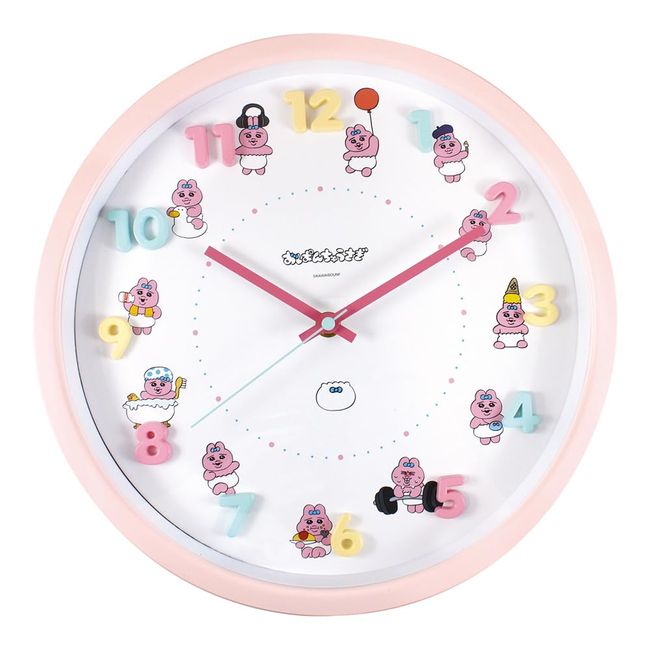 Tees Factory OU-5520448PK Icon Wall Clock, Pink, Φ12.0 x H1.8 inches (30.5 x 4.5 cm)