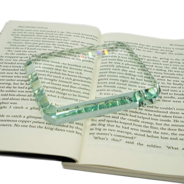 Clear Rectangular Square Glass Tiles Paperweight