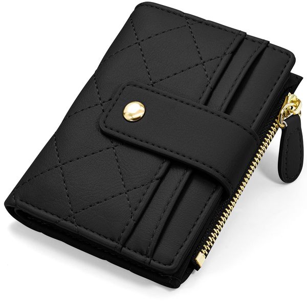 YINHEXI Womens Wallet Card Holder, Small Bifold RFID Blocking Purse, Cute Small Leather Pocket Wallet for Women, Girls, Ladies Mini Short Purse