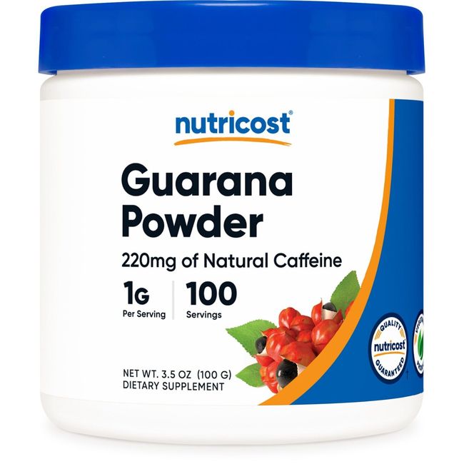 Nutricost Guarana Powder 100 Grams - Gluten Free & Non-GMO