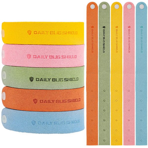 Ouligay 10 Pcs Mosquito Repellent Bracelet, Adjustable Mosquito Repellent for Kids Adults, Mosquito Repellent Bands, Anti Mosquito Bracelet Natural Insect Repellent Travel Essentials(Round)