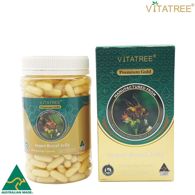 Vitatree Premium Gold Royal Jelly 1600 365 Capsules, 1ea, 365 Tablets