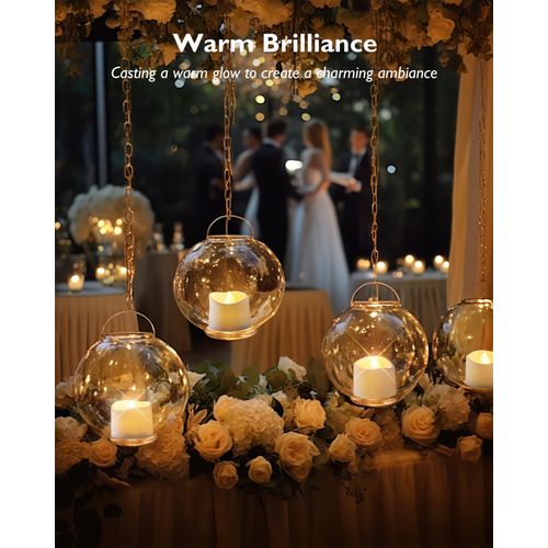 Homemory Flameless Candles, 72 Pack Battery Operated Votive Candles, LED Tea Light Candles with Warm White Light