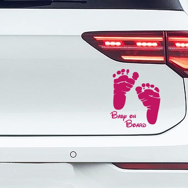 Baby on Board Sticker for Car Rear Window Labelling 10 x 11.6 cm Various Colours Available