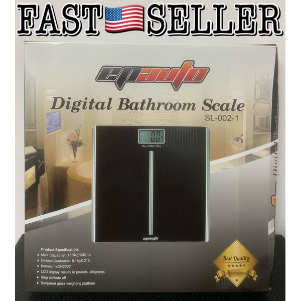 EPAuto Precision Digital Bathroom Body Weight Scale LCD Display 330lb(150kg) NIB