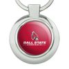GRAPHICS & MORE Ball State Primary Logo Keychain Classy Round Chrome Plated Metal