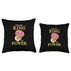 Funny the only ring donut of power Throw Pillow