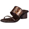 Lily Brown LWGS211305 Women's Double Strap Mule, BRW