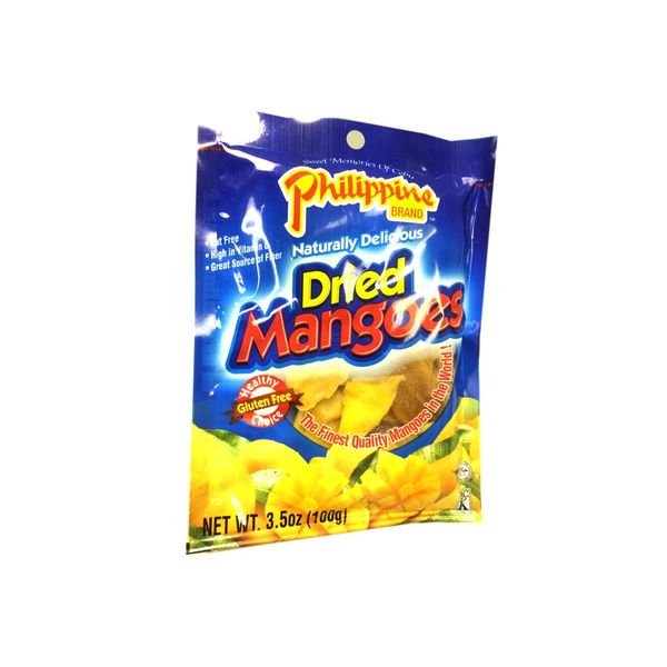 Philippine Brand Dried Mangoes, 3 x 3.5 oz - Naturally Delicious Product of the Philippines