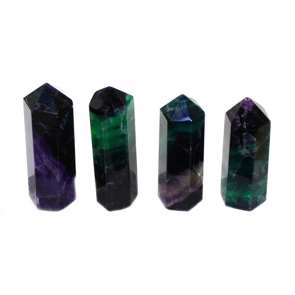 budawi® Fluorite Rainbow Fluorite Tip Gemstone Tip 50-55 mm, Fluorite Tip, Gemstone, without stone