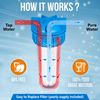 10" Clear Standard Whole House Water Filter System with Pleated Sediment Filter