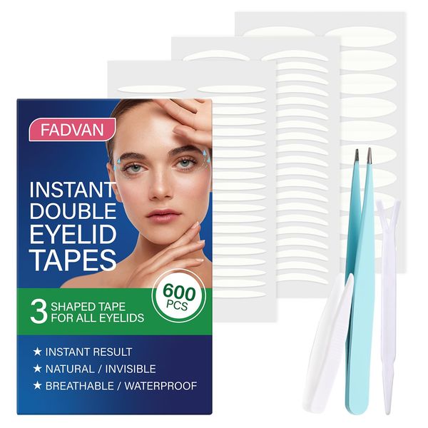 Eyelid Lifter Strips 600Pcs, Glue-Free Instant Invisible Eyelid Tape, Waterproof long-lasting Double Eyelid Tape for Hooded, Droopy, Uneven, Mono-eyelids, New Quality Eye Lift Tape.