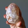 Satin Crystals Flower Agate Egg Chalcedony Stone 2.75-3.0 inch
