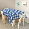Walmsco Tablecloth Blue White Plaid Decor For Dining Room Kitchen Rectangular Table Cover 132 * 178cm