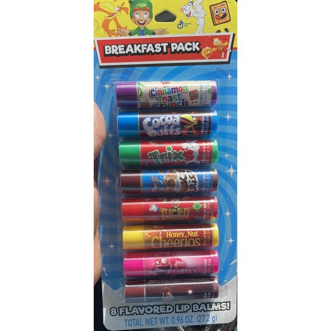 General Mills Breakfast Pack Favorite Cereals Flavored Lip Balms Set Of 8 X