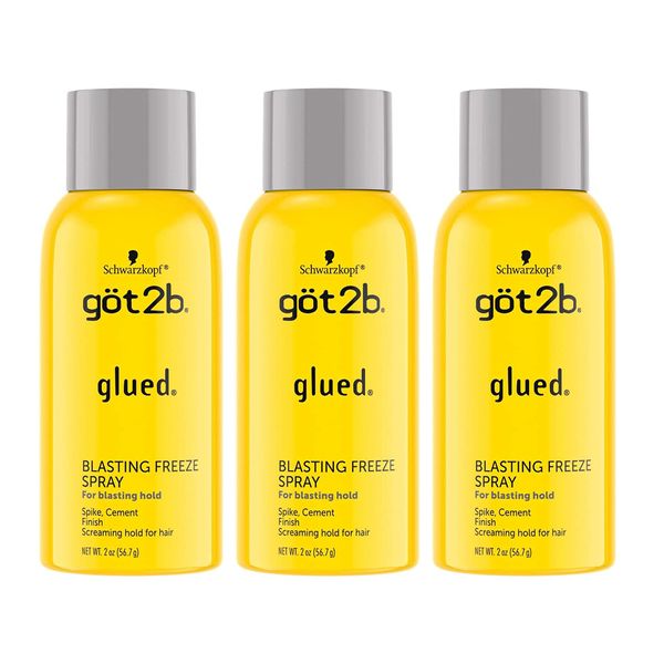 Got2B Glued Blasting Freeze Spray Travel Size 2 oz (Pack of 3)