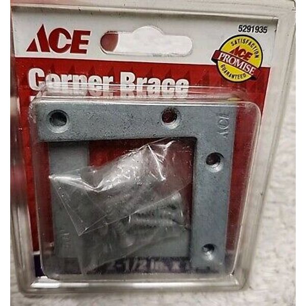 ☆ New ACE Corner Brace Flat Galvanized 2-1/2" x 1/2"     #5291935