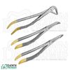 3 Pcs Root Tip T/C Extracting Forceps Set Dental Extraction Instrument German Gr