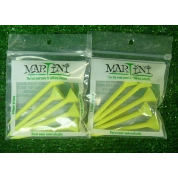 MARTINI 3 1/4" YELLOW GOLF TEES - 2 PACKS