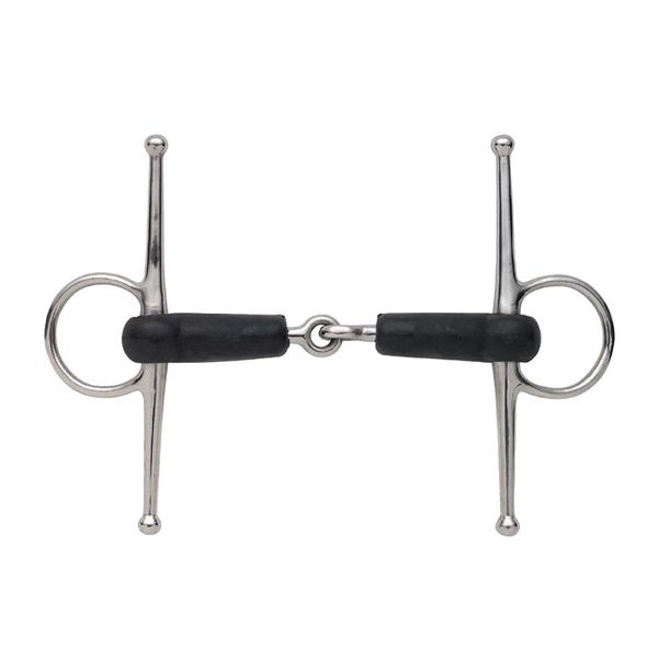 Shires Rubber Mouth Full Cheek Snaffle 4.5" Steel