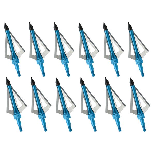 KLY-Archery Hunting Arrows Hunting Broadheads 3 Blade Arrow Archery Compound Bow Beast Aftershock(12pcs)