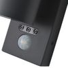 LITECRAFT Kenn Outdoor Up & Down Wall Light with PIR Motion Sensor & LED Bulbs - (Anthracite)