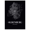 JUNIWORDS Oldenburg Black City Poster, black