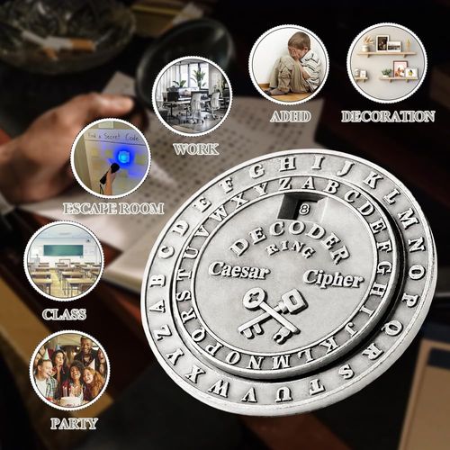 VIGIamy Fidget Toys Adults Brain Teaser Puzzles Fidget Spinners Metal Anxiety Stress Relief Toy Mind Puzzles Escape Room Game ADHD Autism Fidget Sensory Toys Office Desk Toy (Sliver)
